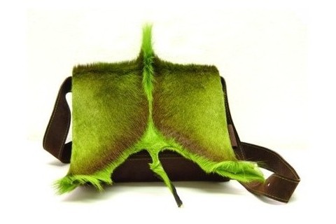 Springbocktasche Modell Postbag grün gefärbt