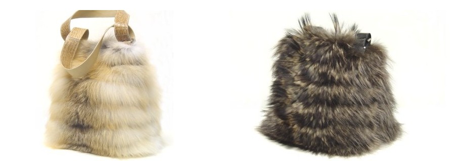 Taschen aus Fuchsfell und Finnracoon